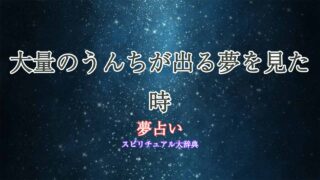 大量のうんちが出る-夢占い