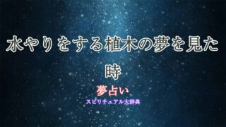 植木-水やり-夢占い