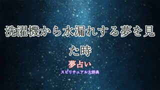 洗濯機-水漏れ-夢占い