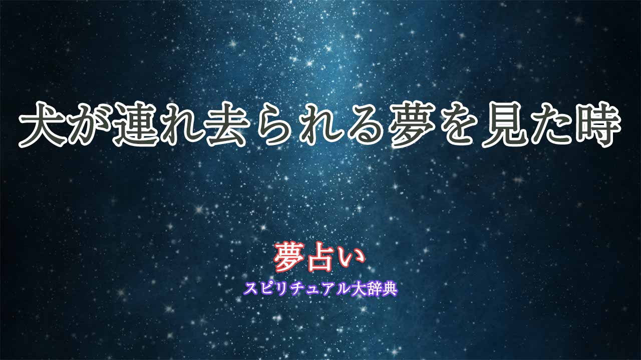 犬-連れ去られる-夢占い