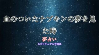 血のついたナプキン-夢占い