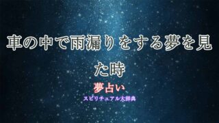 車-雨漏り-夢占い