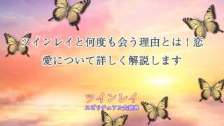 ツインレイ-何度も会う