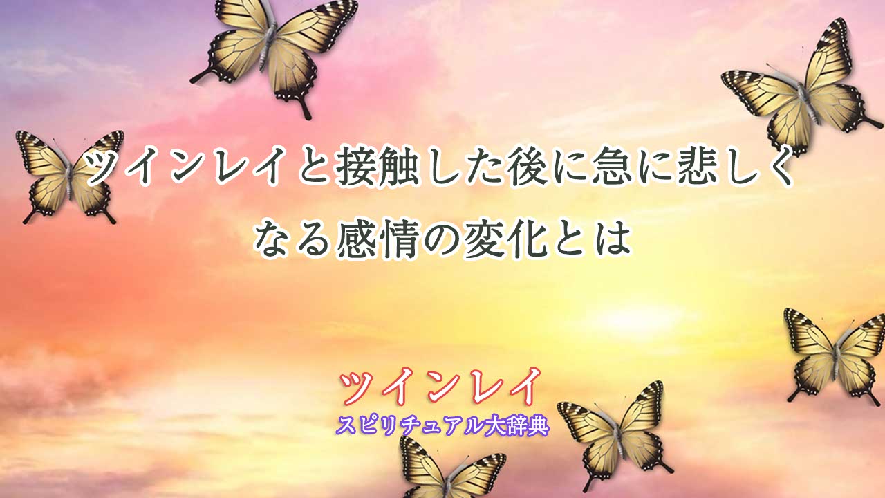 ツインレイ-急に悲しくなる