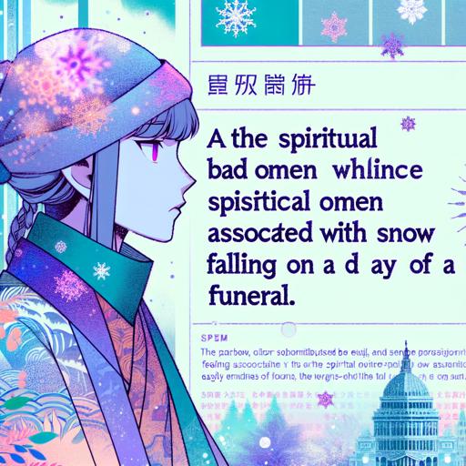 葬式の日に雪が降ることのスピリチュアルな悪い兆候