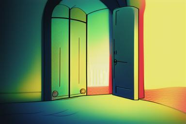 良い予感のスピリチュアルな世界への扉を開ける