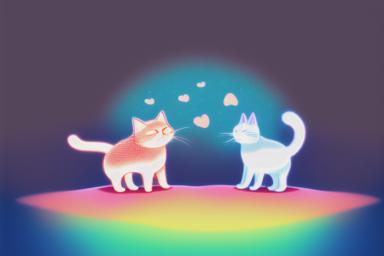 猫2匹に関するスピリチュアルな恋愛や人間関係のサイン